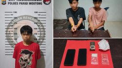 Sabu 12,56 Gram Gagal Beredar, Tiga Orang Dicokok Satresnarkoba Parimo